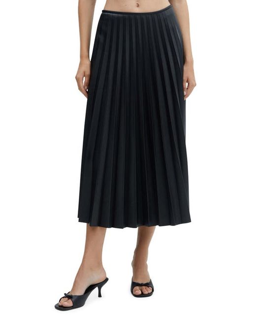 Mango Pleated Faux Leather Skirt Xx-Small