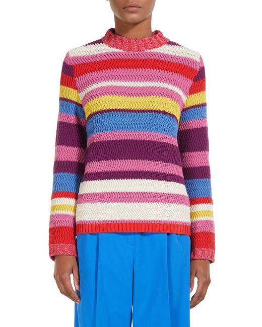 Weekend Max Mara Kabir Stripe Cotton Blend Sweater