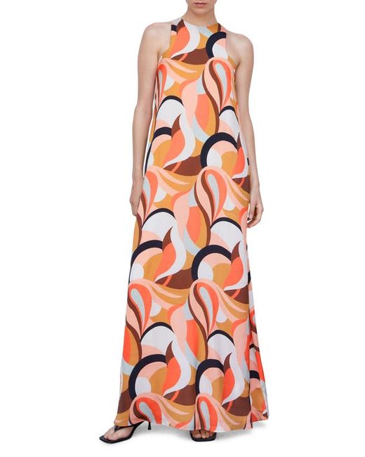 Mango Abstract Print Cocktail Dress