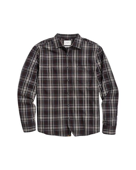 Billy Reid Tuscumbia Plaid Cotton Button-Up Shirt Black/Multi Small
