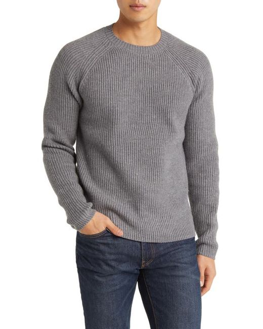 Schott Ribbed Raglan Sleeve Wool Sweater