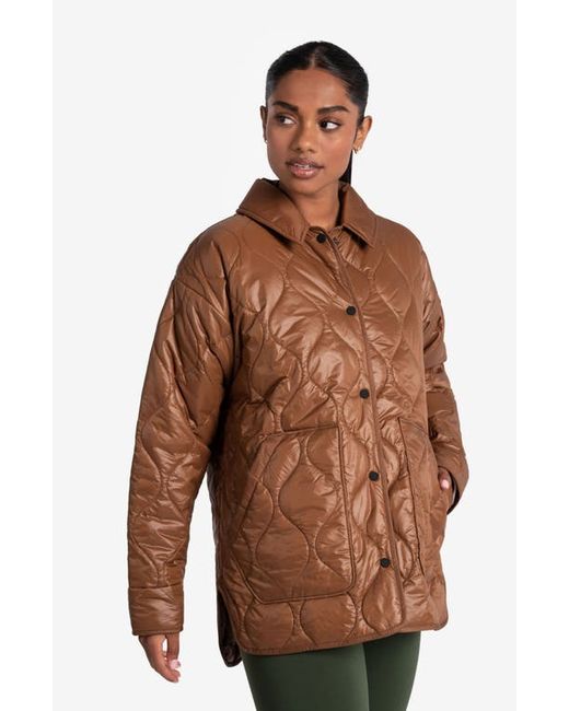 Lole The Quilted Water Repellent Nylon Shacket X-Small
