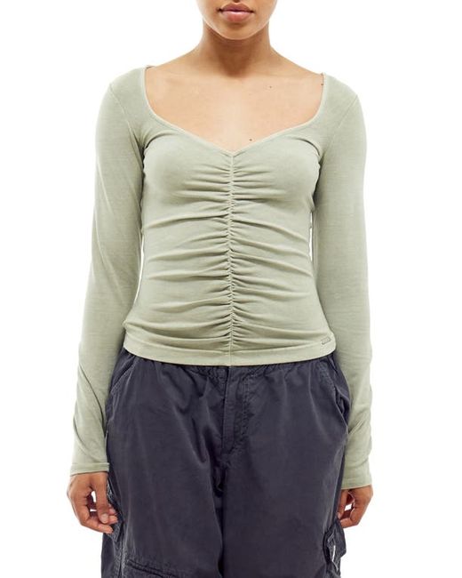 BDG Urban Outfitters Ruched Long Sleeve Top Small