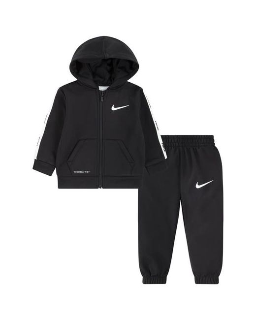 Nike Therma-FIT Fleece Zip Hoodie Sweatpants Set Black 12M