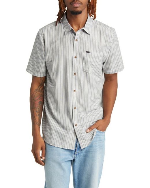 Volcom Barstone Classic Fit Stripe Short Sleeve Button-Up Shirt Small