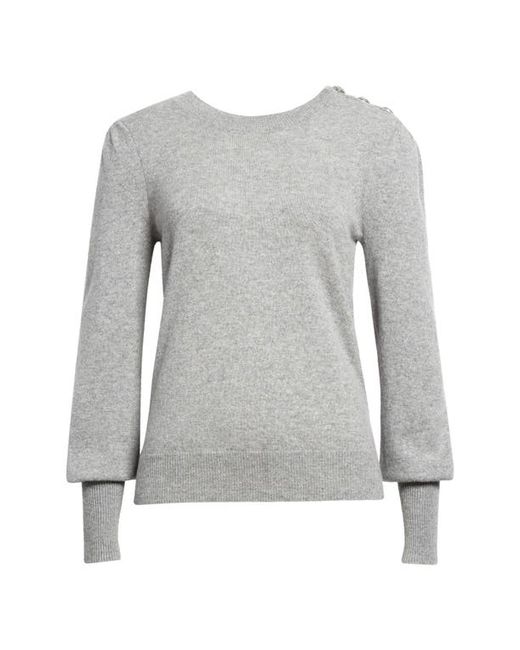 Veronica Beard Nelia Button Accent Cashmere Sweater X-Small