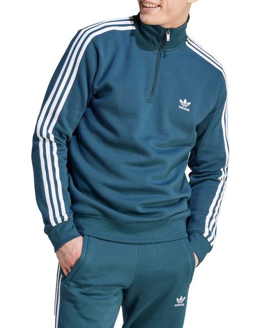 Adidas Originals 3-Stripes Half Zip Sweatshirt Arctic Night Small