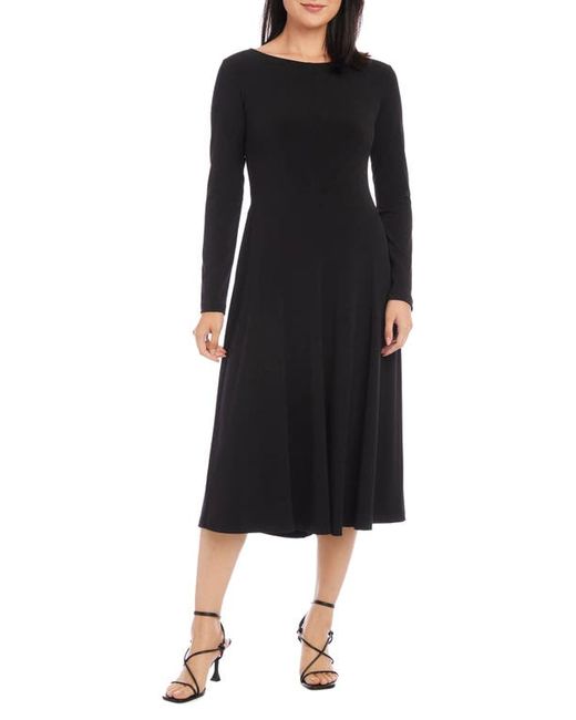 Karen Kane Kate Long Sleeve Jersey Midi Dress X-Small