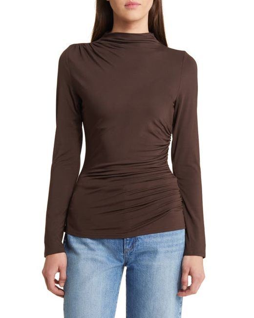 Rails Joelle Ruched Funnel Neck Top Xx-Small