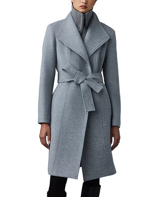 Mackage Nori-K Belted Double Face Wool Coat with Blend Bib X-Small