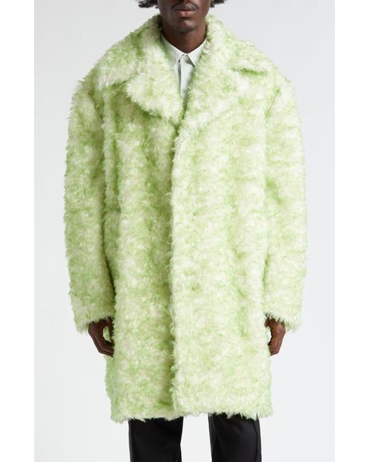Jil Sander Mohair Cotton Faux Fur Coat