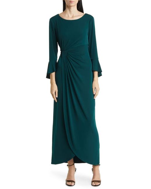 Connected Apparel Mock Wrap Gown