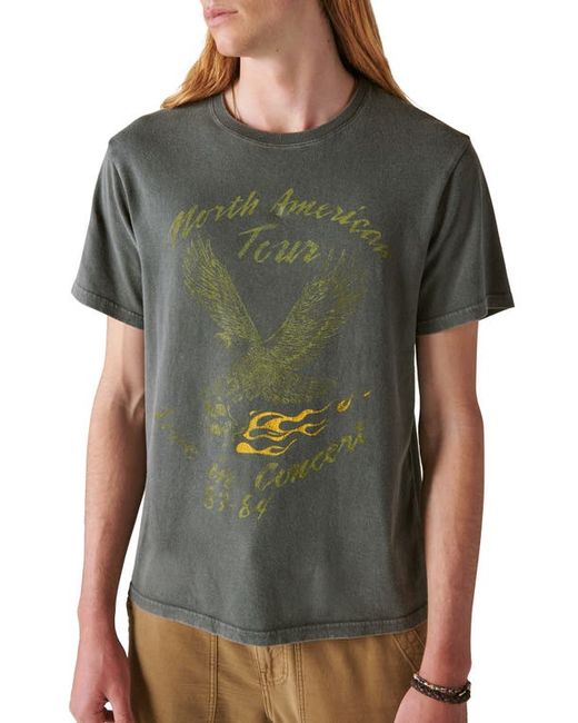Lucky Brand North American Tour Cotton Graphic T-Shirt Small