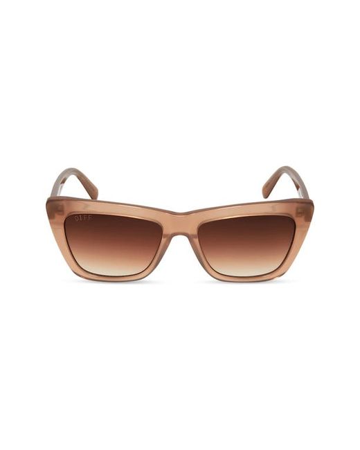 Diff Natasha 56mm Cat Eye Sunglasses Taupe Gradient