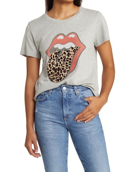 Lucky Brand Rolling Stone Leopard Cotton Graphic T-Shirt X-Small