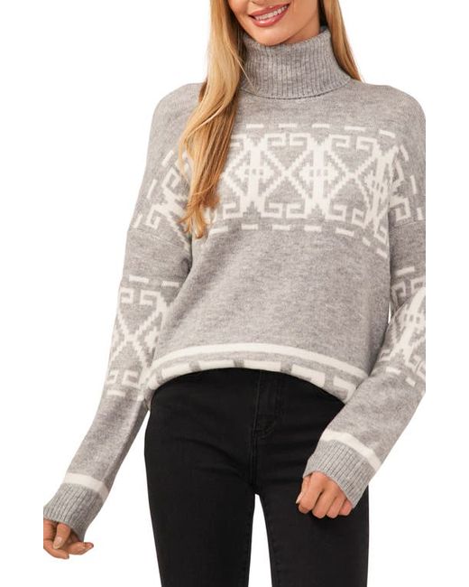 Cece Fair Isle Turtleneck Sweater