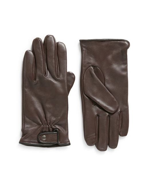 Cole Haan Snap Cuff Leather Gloves