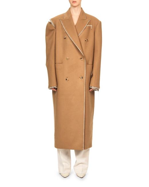 Interior The Riley Raw Edge Deconstructed Long Wool Coat Small