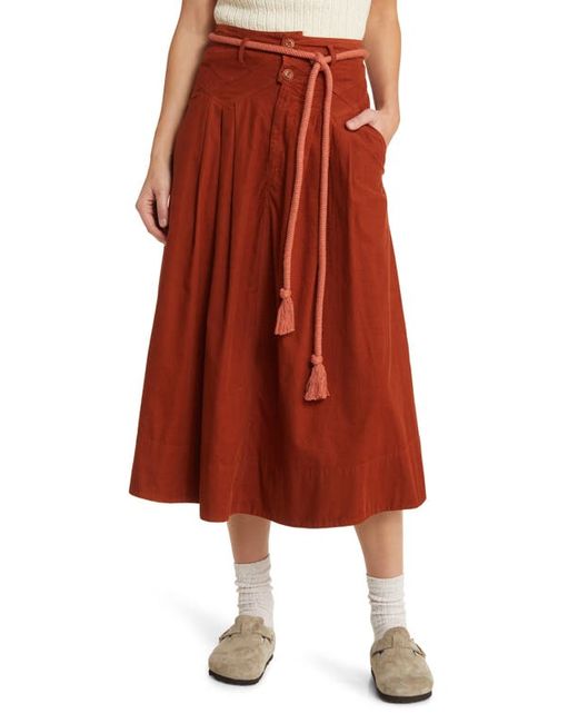 The Great . The Field Cotton Corduroy Midi Skirt