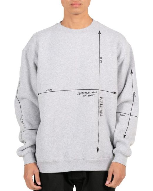 Pleasures Intersection Embroidered Graphic Sweatshirt Small