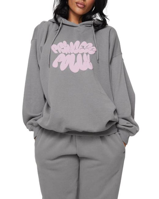 Princess Polly Logo Graphic Hoodie Charcoal