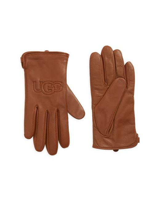uggr UGGr Logo Stitch Leather Gloves