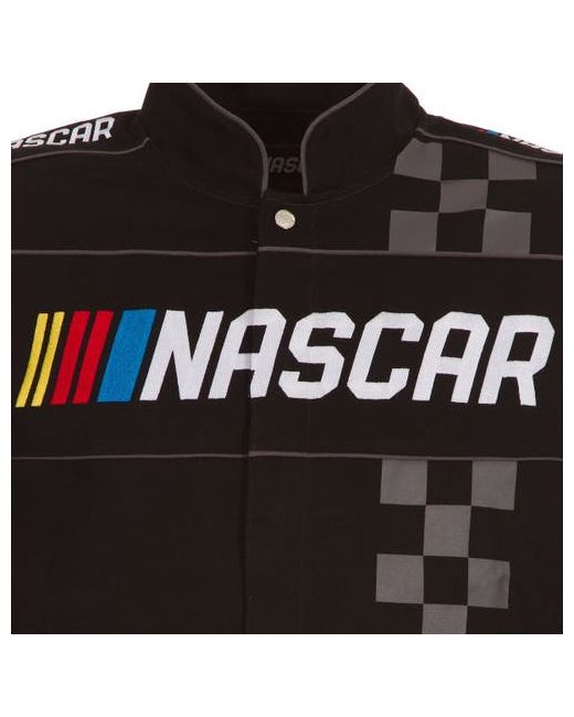 Jh Design NASCAR Twill Logo Uniform Full-Snap Jacket Medium