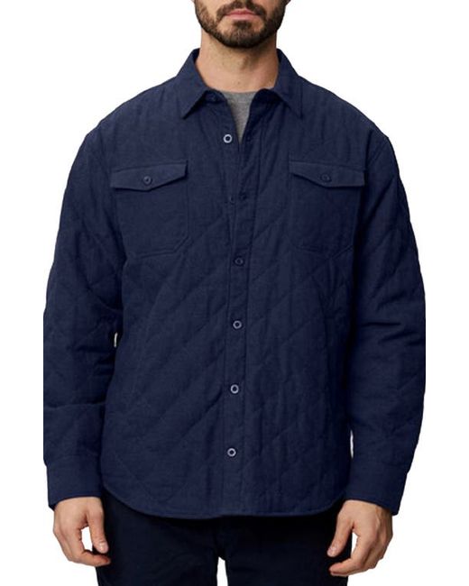 Rainforest Elbow Patch Brushed Twill Quilted Shirt Jacket