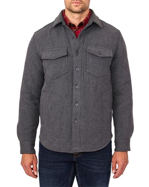 Rainforest Elbow Patch Brushed Twill Quilted Shirt Jacket