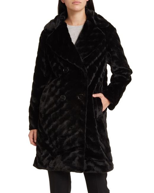 Via Spiga Double Breasted Faux Fur Coat X-Small
