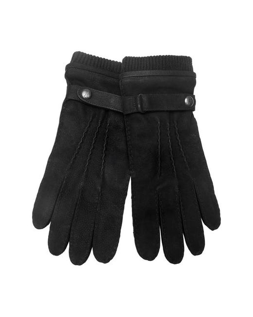 AllSaints Handstitched Leather Gloves Matte Small