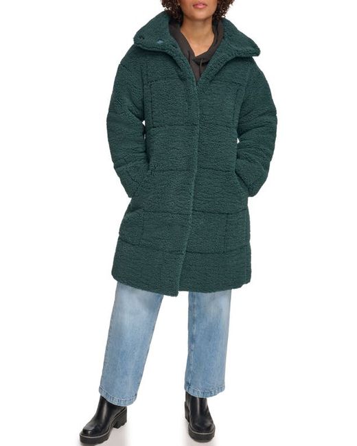 Levi's Quilted Fleece Long Teddy Coat