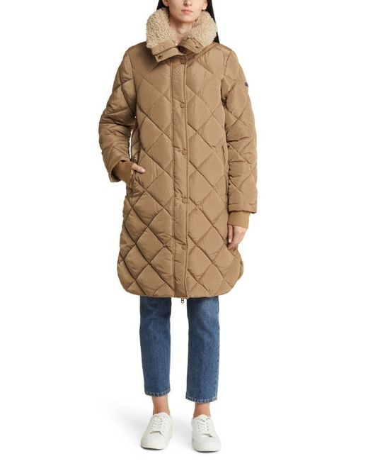 Lucky Brand Quilted Faux Shearling Jacket X-Small