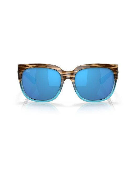 Costa Del Mar Waterwoman 58mm Mirrored Polarized Pillow Sunglasses