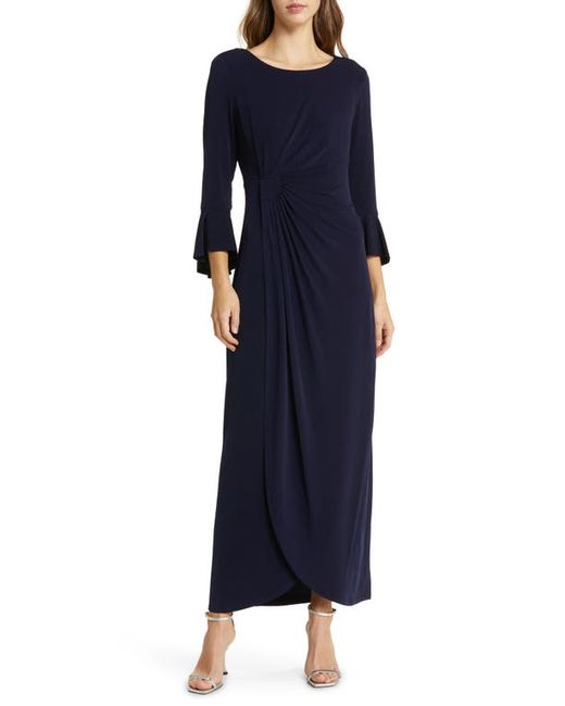 Connected Apparel Mock Wrap Gown