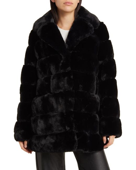 Bcbgmaxazria Notched Lapel Faux Fur Jacket