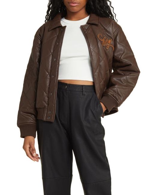 Honor The Gift Wool Blend Quilted Bomber Jacket
