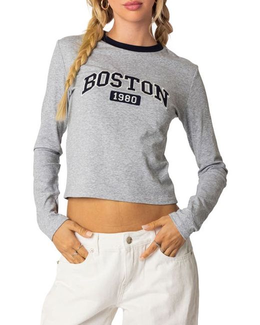 Edikted Boston Long Sleeve T-Shirt
