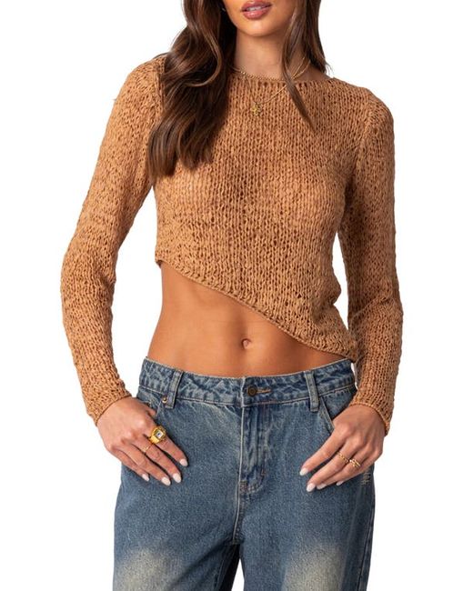 Edikted Asymmetric Loose Knit Sweater