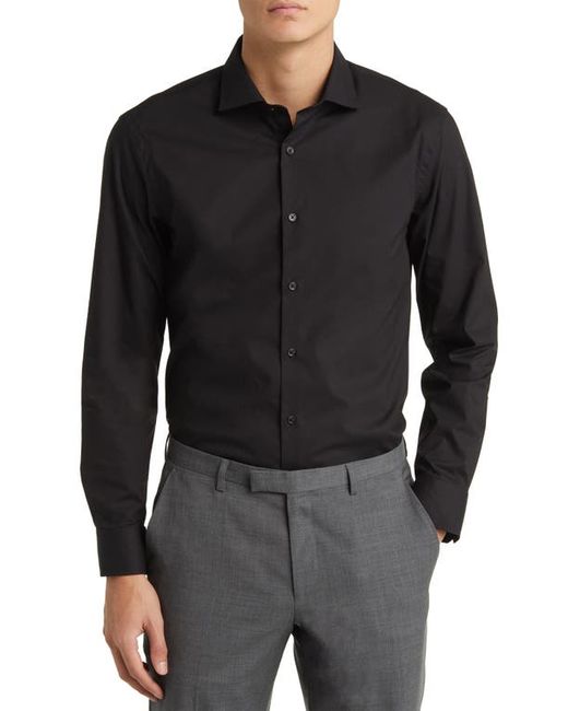 Nordstrom Trim Fit Stripe Tech-Smart CoolMax Non-Iron Dress Shirt