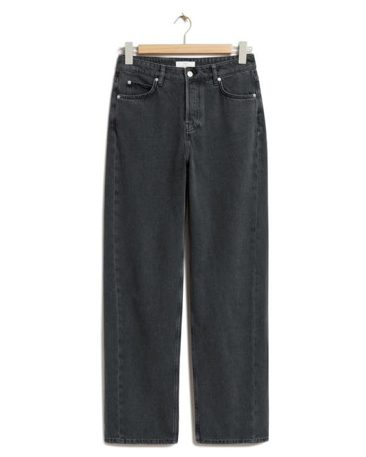 Other Stories Straight Leg Button Fly Jeans