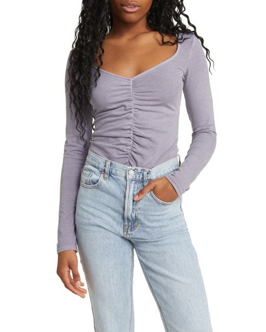 BDG Urban Outfitters Ruched Long Sleeve Top