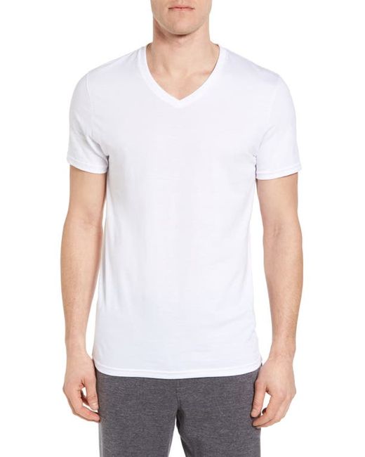 Nordstrom 4-Pack Trim Fit Supima Cotton V-Neck T-Shirts Small