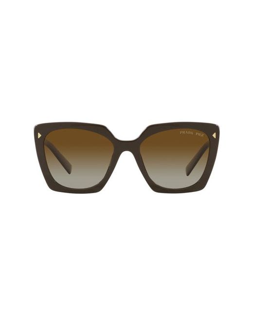Prada 54mm Gradient Polarized Square Sunglasses