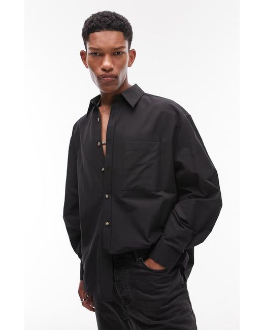 Topman Oversize Button-Up Shirt X-Small