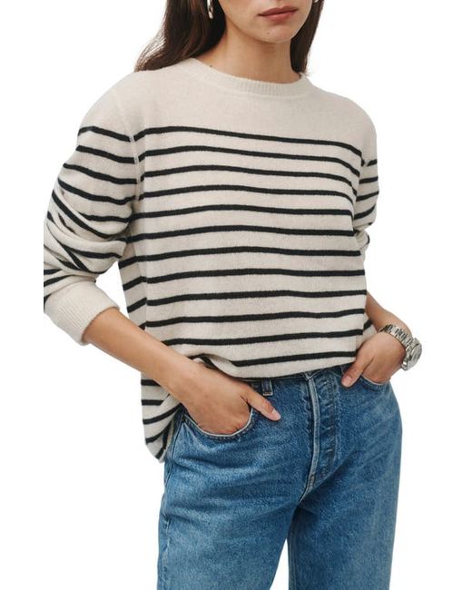 Reformation Stripe Recycled Cashmere Blend Sweater Gossamer X-Small