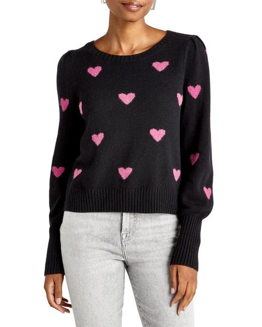 Splendid Annabelle Heart Sweater Punch