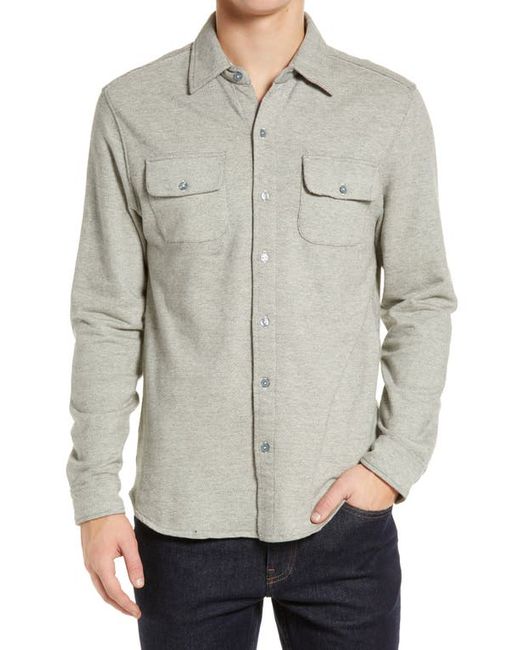 The No Animal Brand Textured Knit Long Sleeve Button-Up Shirt