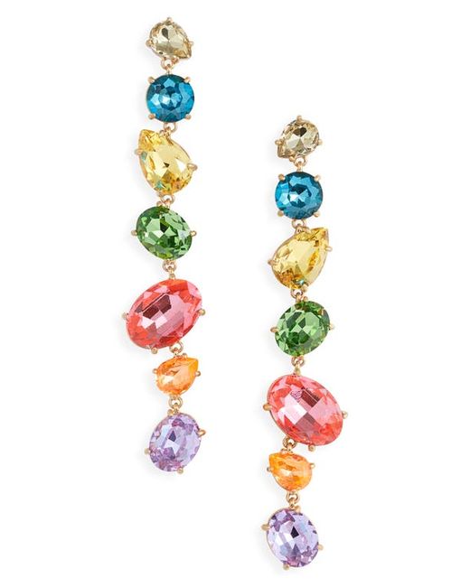 Roxanne Assoulin The Mad Merry Marvelous Crystal Drop Earrings Gold/Multi