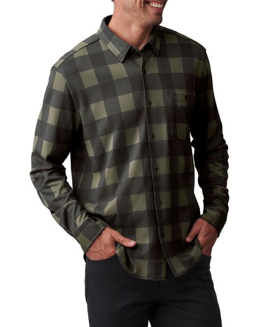 Rhone Check Flannel Button-Up Shirt Small